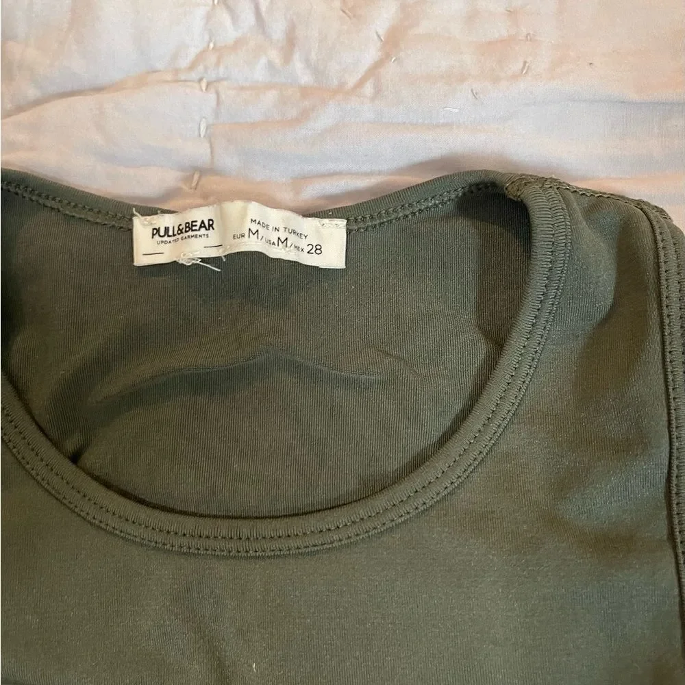 Pull&Bear Green Cropped - Picture 3 of 5